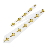 Glowing Cross White Necktie