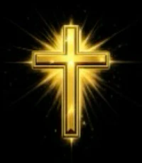 Golden shining cross