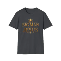 big man with Jesus tee
