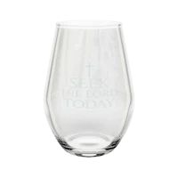 seek the lord today wine glass