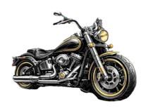 Motorcycle facing right image